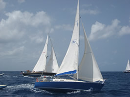 On a reach to Anegada in the Dark And Stormy Regatta